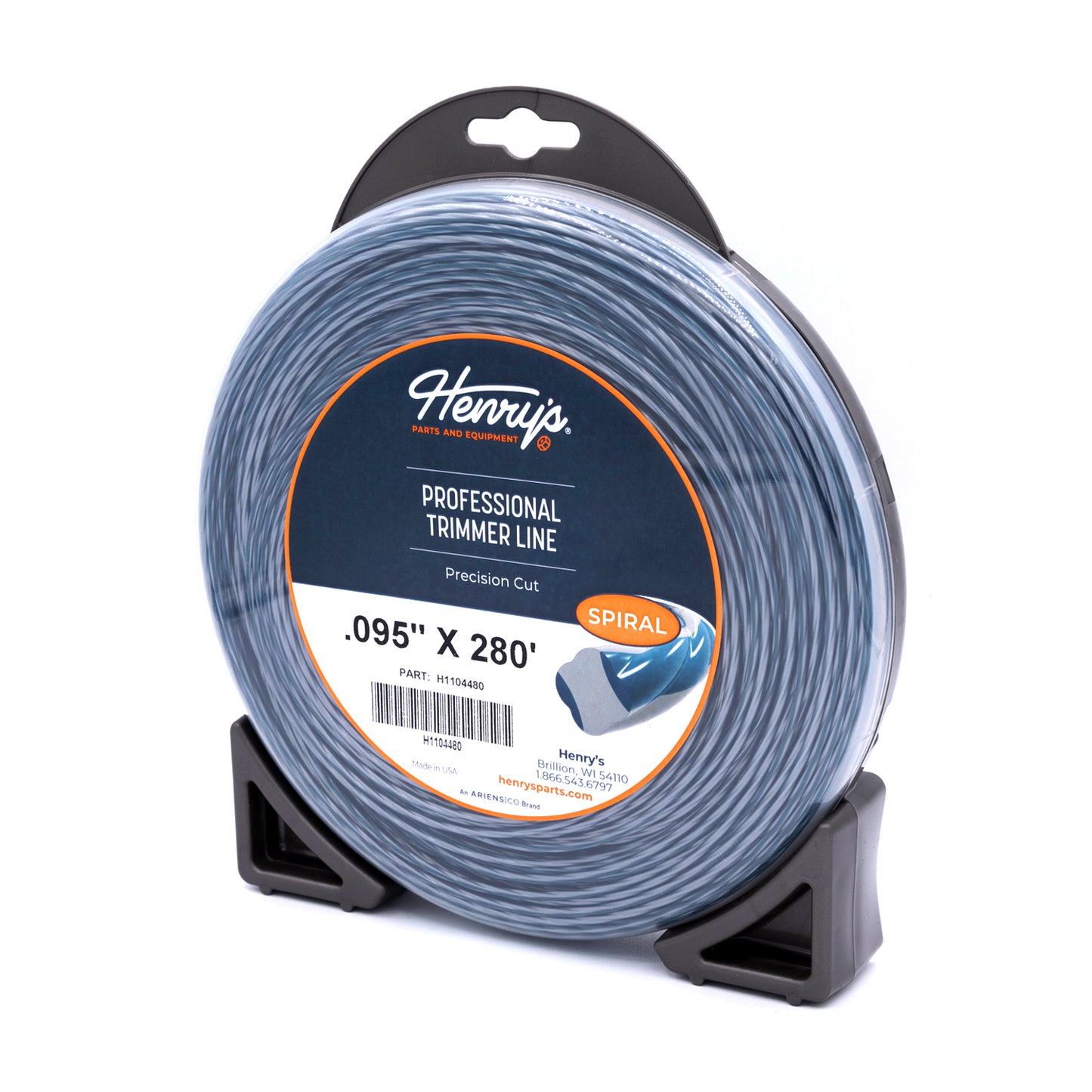 HENRY'S STRING TRIMMER LINE SPIRAL .095 IN X 280 FT LARGE DONUT