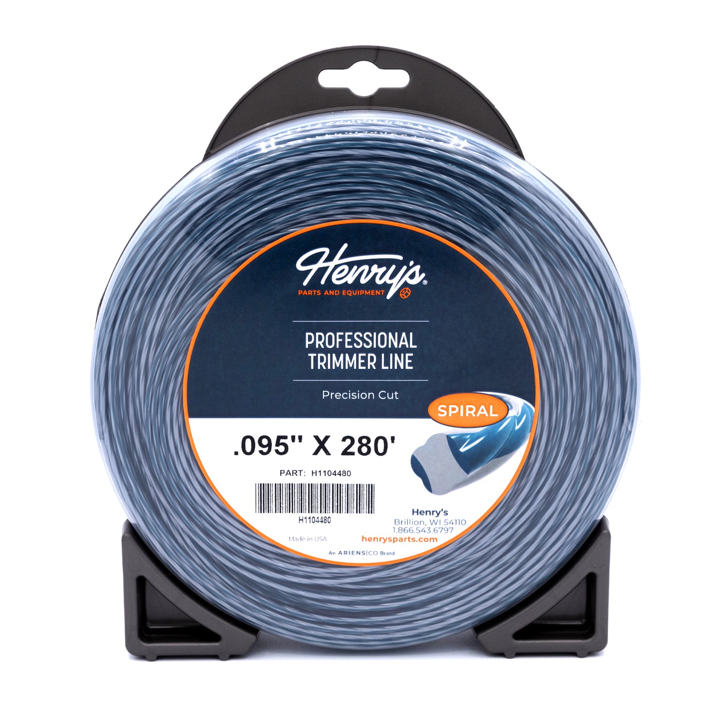 HENRY'S STRING TRIMMER LINE SPIRAL .095 IN X 280 FT LARGE DONUT