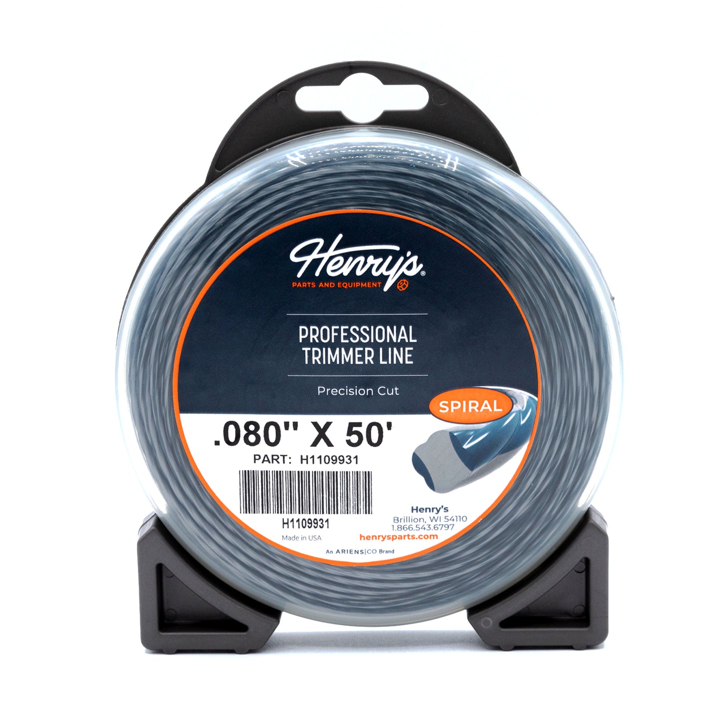 HENRY'S STRING TRIMMER LINE SPIRAL .080 IN X 50 FT SMALL DONUT    H1109931