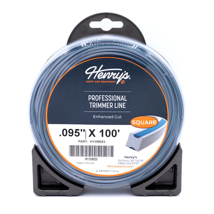 HENRY'S STRING TRIMMER LINE SQUARE .095 IN X 100 FT MEDIUM DONUT   H1109023